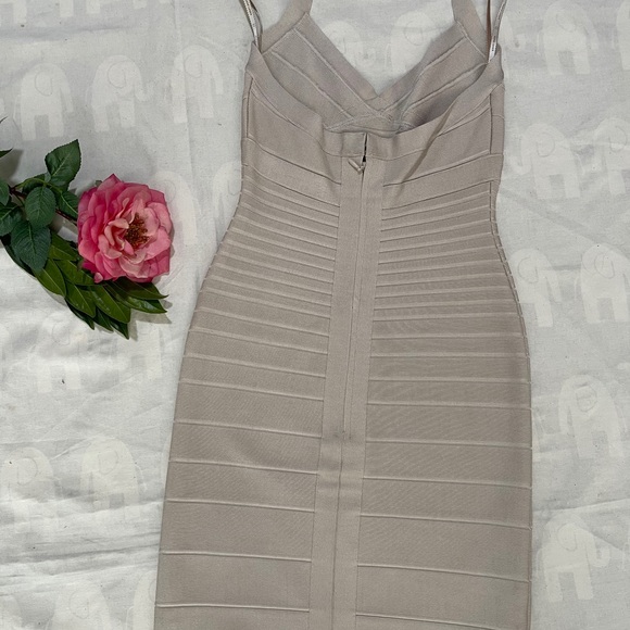 Hervé Leger 'DUST' V-Neck halter bandage dress S - Picture 4 of 5
